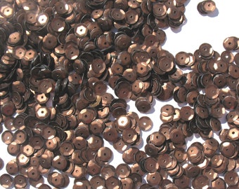 Chocolate - Craft Medley 6mm Matte Metallic Cup Sequins