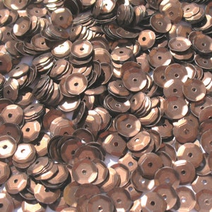 Chocolate Craft Medley 6mm Matte Metallic Cup Sequins image 8