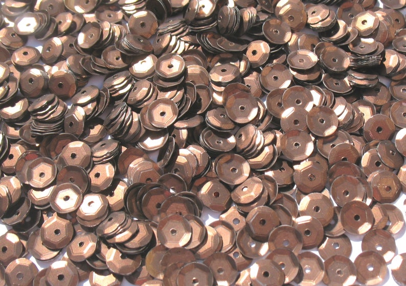 Chocolate Craft Medley 6mm Matte Metallic Cup Sequins image 8