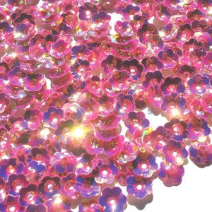 Pétunia Pourpre Artisanat 10mm Iridescent Aurora Borealis Flower Cup Paillettes image 4