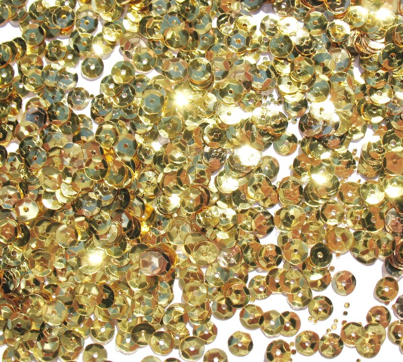 Gold Medium Crafter's Square 6mm Metallic Cup Sequins image 8