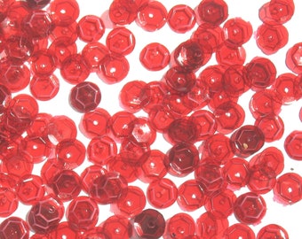 Rouge Red Dark - Craft Medley 6mm Translucent Cup Sequins