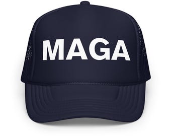 Navy MAGA Foam Trucker Cap - Vaterländische Snapback Cap