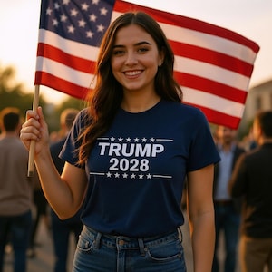 Trump 2028 Campaign T-Shirt | Stars and MAGA | Soft Cotton Tee