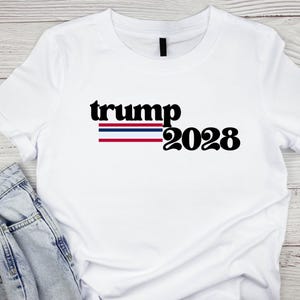 Trump 2028 Retro Vibe T-Shirt - MAGA T-Shirt - Soft Cotton Tee