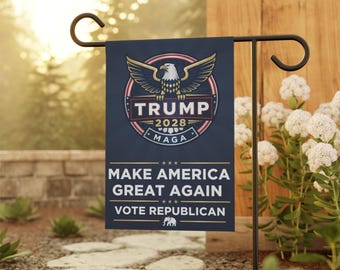 Trump 2028 Eagle MAGA Garden Flag | Republican Vote