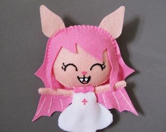 Muñeco de peluche Bertie el Murciélago Pastel Goth