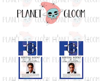 X-Files Fox Mulder Name Badge Digital Download, Printable