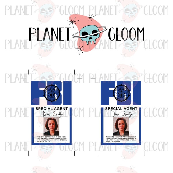 X-Files Dana Scully Name Badge Digital Download, Printable