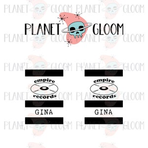 Empire Records Gina Name Badge Digital Download, Printable