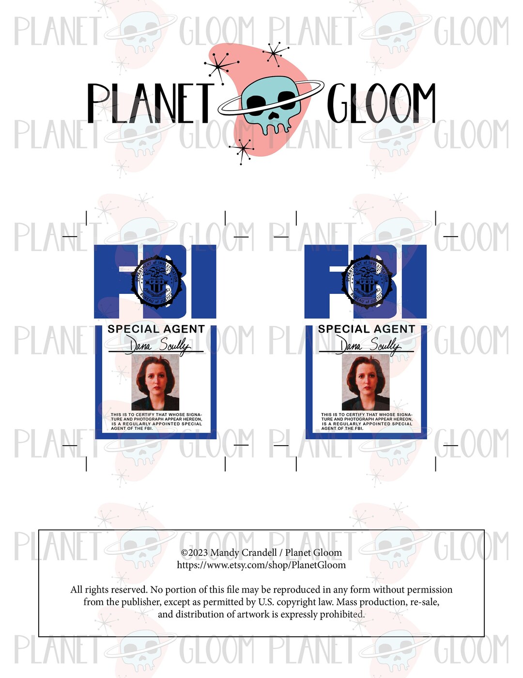 X-files Dana Scully Name Badge Digital Download, Printable - Etsy