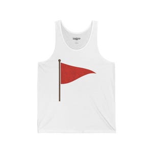 Red Flag Unisex Jersey Tank - Trendy Summer Style for Casual Outings - Riff Raff Wear