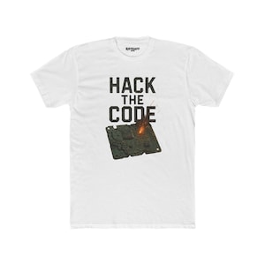 Hack the Code Unisex Cotton Crew Tee - Stylish Programmer Shirt - Riff Raff Wear