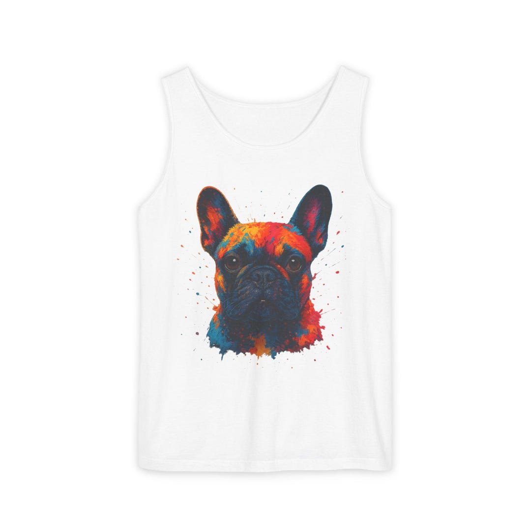 Vibrant French Bulldog Tank Top for Pet Lovers - Riff Raff Wear - Etsy