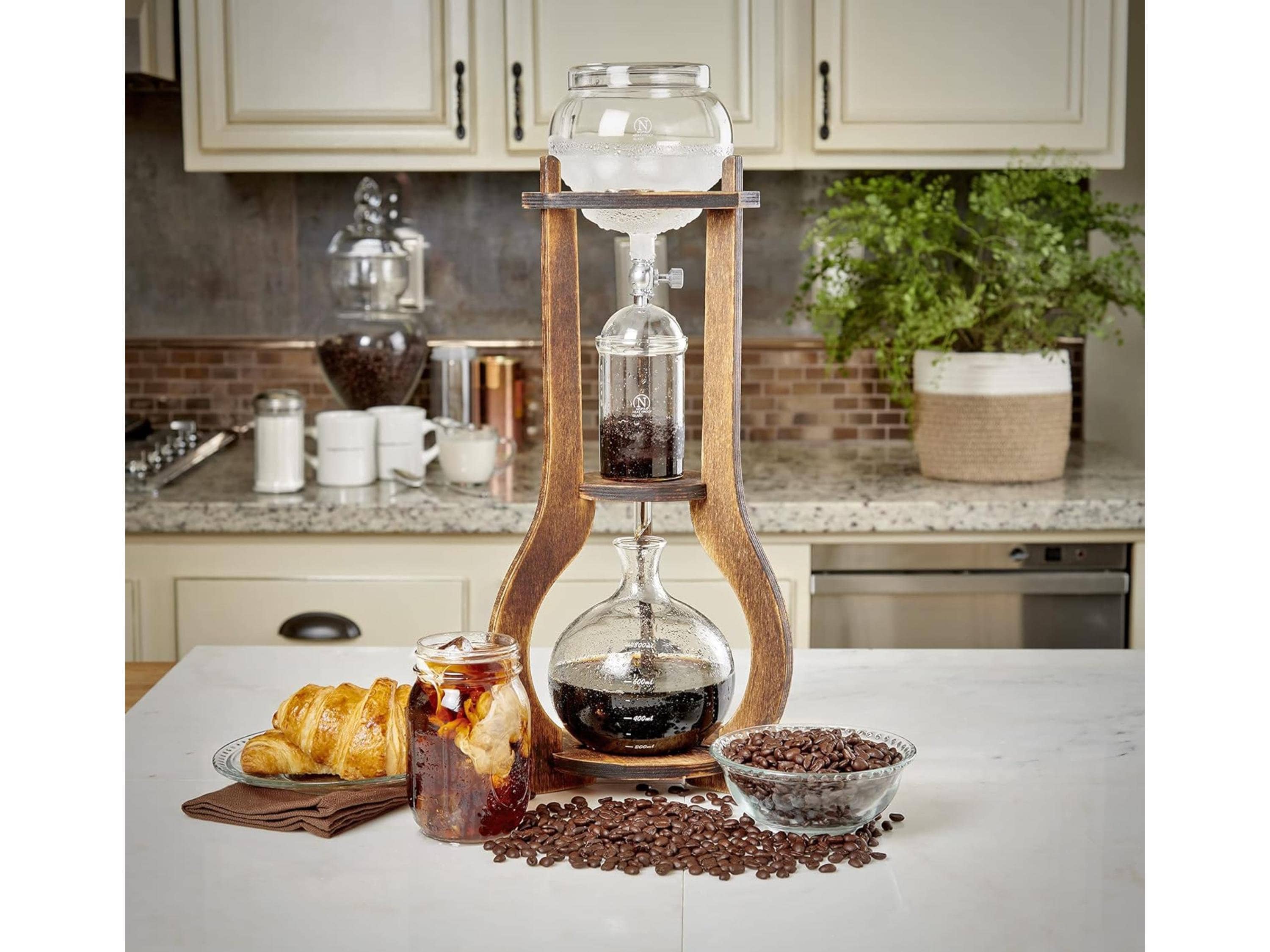 Nispira Retro Iced Cold Brew Coffee Maker Wooden Drip Tower 600 ML - Etsy
