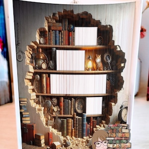 Des livres, des livres, des livres ! (étagères ouvertes), livre d&#39;art sur bande photo premier plan, pendaison de crémaillère, merci, décoration d&#39;intérieur, anniversaire, centre de table, bricolage, bibliothécaire