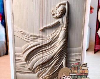 Flowing Girl, Fore-Edge Photo Strip Book Pattern  (PDF Download)