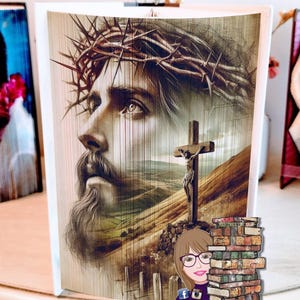 Schizzo di Cristo, Striscia fotografica sul bordo anteriore, Libro d'arte, Inaugurazione della casa, Grazie, Arredamento per la casa, Compleanno, Centrotavola, Pasqua, Fai da te, Regalo