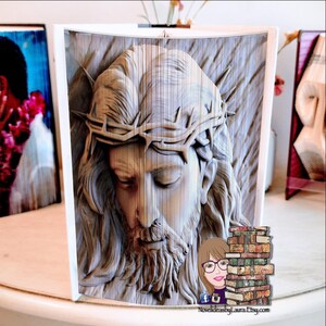 3D Christ, Photo Strip Pattern, Fore-Edge Photo Strip Book Art, Housewarming, Thank You, Home Decor, Birthday, Centerpiece