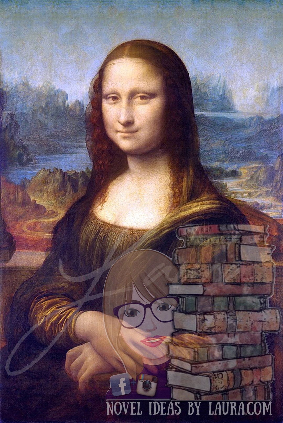 Mona Lisa - Davinci, Fore-edge Photo Strip Book Art, Housewarming ...