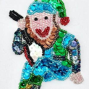 St. Patrick's Day Beaded Leprechaun Appliqué 3.75" X 2.75"