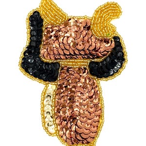 Saddle - Bronze, Gold and Black 4.75" x 3"