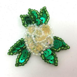 Tiny Flower Appliqué Choice of Color Sequin Beaded 1.5"