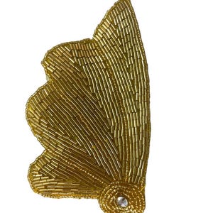 Shell with Gold Beads 5.5" x 3"