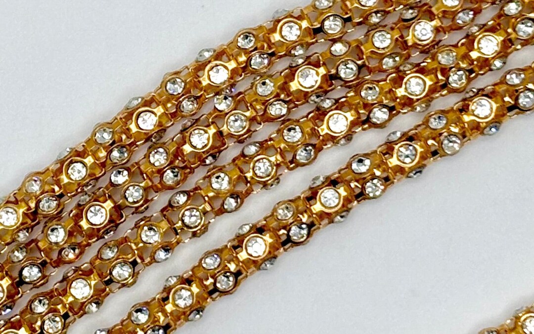 Metal Rhinestone Rope - 6mm - Etsy
