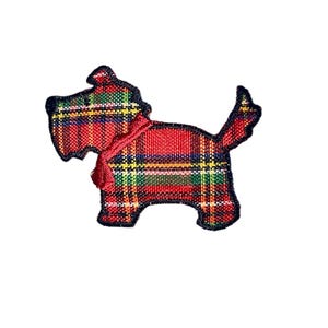 Choice of Size Plaid Scottie Dog Embroidered