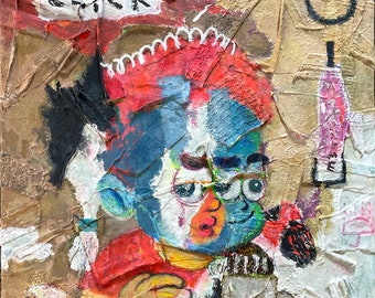 abstractart contemporaryart modernart outsiderart urbanart hiphop paint japanese  Basquiat cubizm Georgecondo scrapartwork recycleartwork