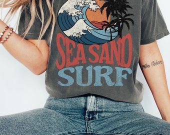 韓国発！【SAND SOUND】Beach graphic oversized T-shirt Designer fashion, Seoul-fully created | W Concept