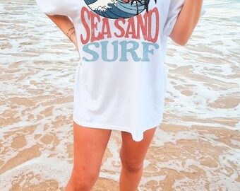 韓国発！【SAND SOUND】Beach graphic oversized T-shirt Designer fashion, Seoul-fully created | W Concept