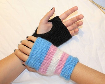 Custom Knitted Hand Warmers - LGBTQ Pride Gloves