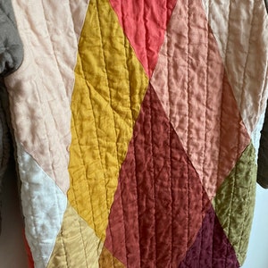 Handmade linen and cotton quilted coat image 4