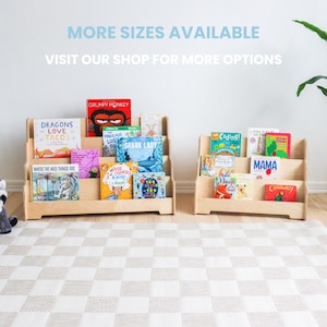 Montessori Bookshelf, Kids Bookshelf, Nursery Bookshelf Front Facing Shelves For Toddlers image 10