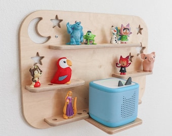 Magnetic Tonie Display Tonie Box Holder Tonie Shelf Storage, Holds 21 Tonie Characters, Moon Theme Kids Room & Storytelling