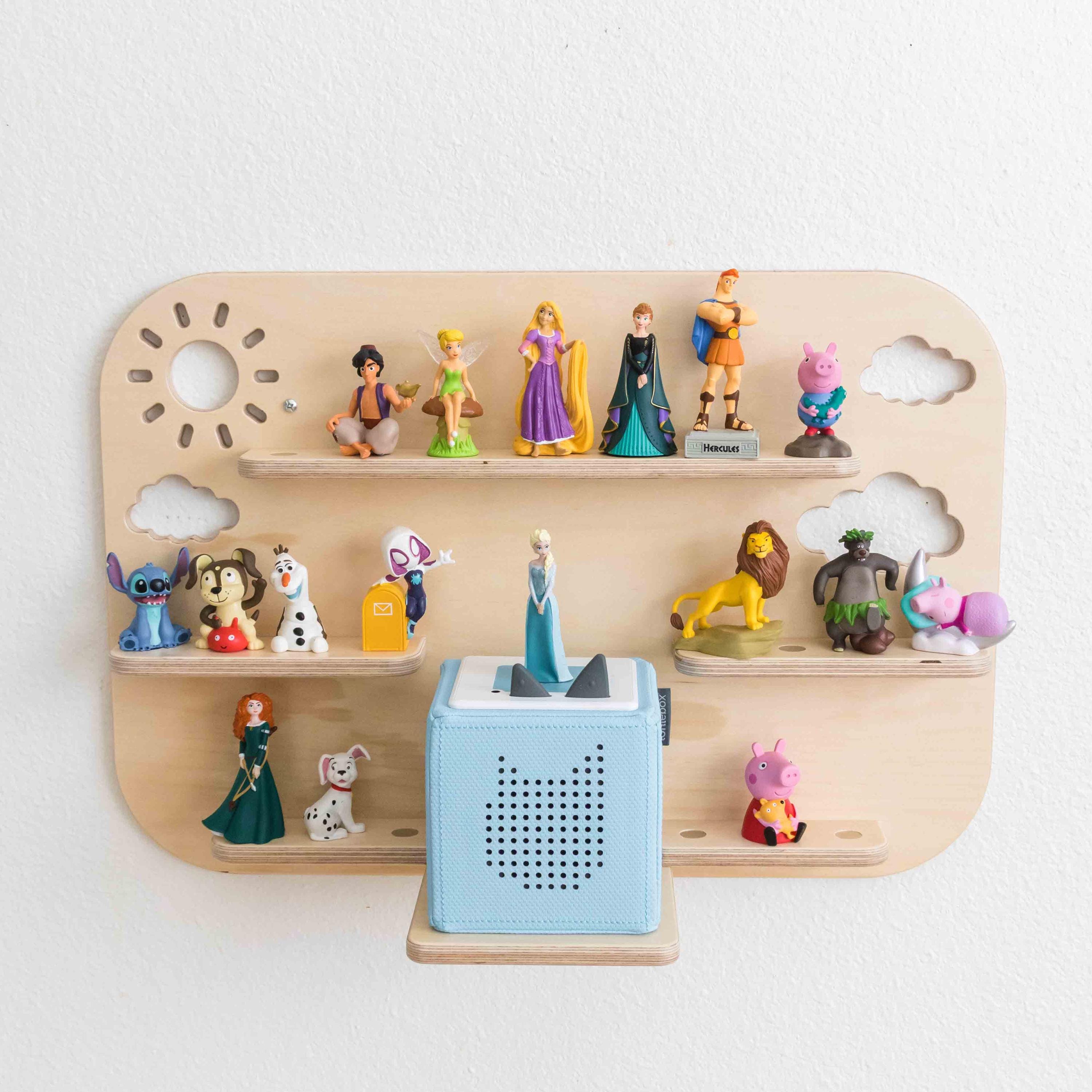 Magnetic Tonie Display Tonie Box Holder Tonie Shelf Storage Organize 21 Tonie Figures, Sun Theme Kids Room & Storytelling Tonie Regal