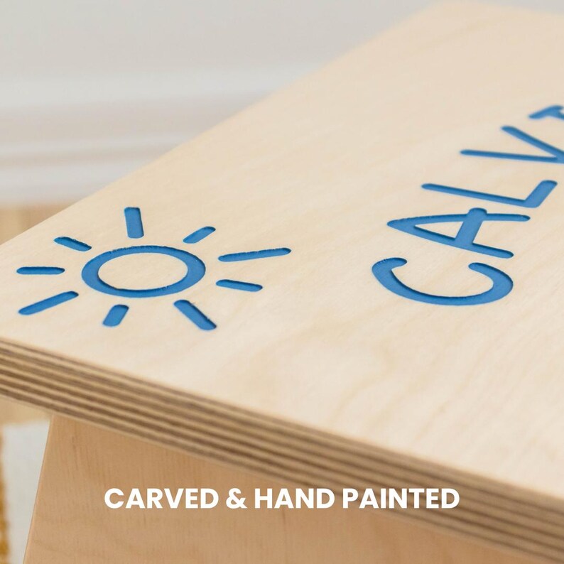 Kids Custom Step Stool Engraved With Name for Montessori Learning and ...