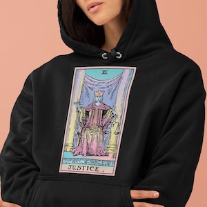 Justice Tarot Witchy Hoodie Sweatshirt Unisex Okkult Geschenk