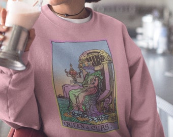 Queen of Cups, Tarot Sweater, Witchy Clothes, Tarot Shirt, Tarot Gift