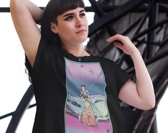 Two of Swords Tarot Shirt Witchy Clothes Gift Cute Pastel Tee