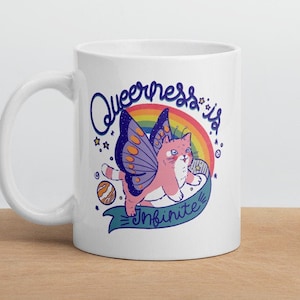 Queer Mug Queerness Is Infinite Pride Coffee Cup Art Gift