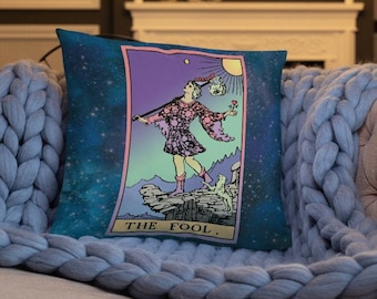 The Fool Tarot Pillow Tarot Decor Witchy Decor Pastel Decor.