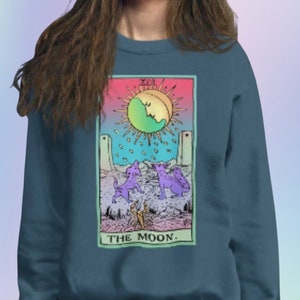 The Moon, Tarot Sweater, Moon Sweater, Witchy Clothes.