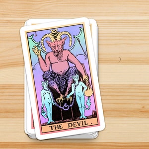 The Devil Tarot Sticker Witchy Goth Gift