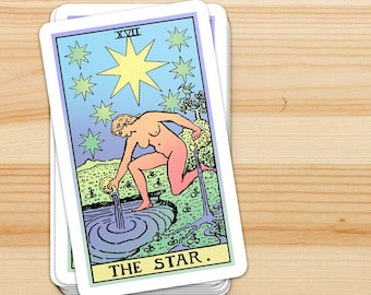 The Start Tarot Sticker Pastel Witchy Gift.