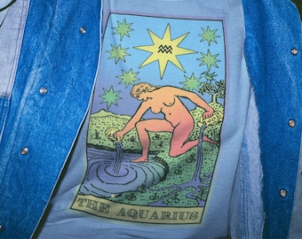 Aquarius Tarot Sweater Witchy Sweatshirt UNISEX FIT The Star