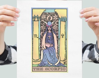 Scorpione Tarocchi Poster Witchy Art Print Decor UNFRAMED