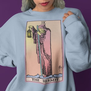 L'ermatore, Maglione Witchy, Tarot Sweatshirt, Camicia Strega, Camicia Tarocchi.
